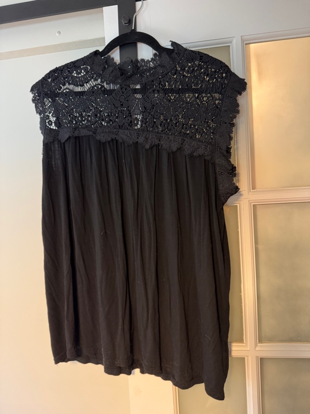 Amaryllis Black Lace Crochet Tank Top